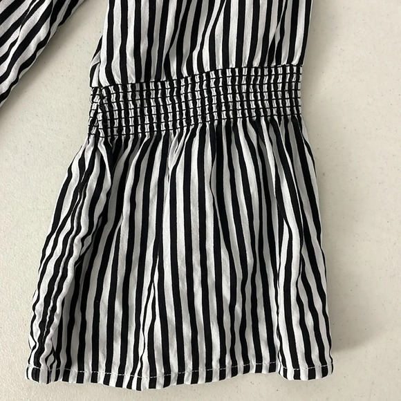 Tom Tailor Blouse Top Size 4 36 Small Stripes Black White Animal Print Heart - Picture 5 of 12